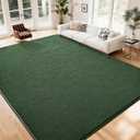 Nuttumico Large Modern Area Rugs for Bedroom Living Room, 6x9 Feet Dark Green Rug, Thickened Memory-Foam Indoor Carpets, Minimalist Rug for Boys Girls, Non-Slip and Washable