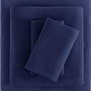 Viviland Plush Micro Fleece King Bed Sheet Set - Soft Polar Fleece Velvet Sheets - Extra Warm Winter Flannel Bed Sheets with Deep Pocket - Navy - King