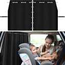 XCBYT Car Privcay Curtains - Car Camping Divider Curtains with Stainless Steel Adjustable Length Crossbar Van Curtains Car Window Shades for Van SUV Pickup Truck Travel Nap Camping (C-Xw-1.8m Curtains)