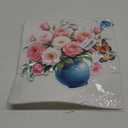 Flower Dishwasher Magnet Cover Pink Flower Vase Fridge Magnets Butterflies Refrigerator Sticker Spring Floral Sticker Decorations for Spring Floral Fridge Dishwasher Kitchen Refrigerator Cover