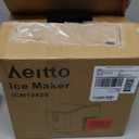 Aeitto Ice Maker Countertop 26lbs/24H, Ice Machine 8 Ice Cubes Ready in 6 Mins, 2 Sizes of Bullet Ice Portable Ice Makers with Basket & Scoop, Auto Self-Cleaning for Home/Kitchen/Office Stainless