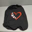 Discover Cozy Sleeveless Canine Wear: Soft, Lightweight, and Breathable Cotton Dog Shirt Featuring Heart and Paw Graphics. Vest Tank Top is Ideal for Small, Medium, and Large Breeds Black 4XL
