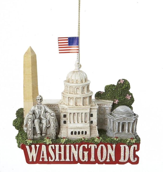 Kurt Adler City Travel Washington DC Ornament, 3.25Inch