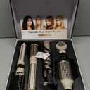 7MAGIC 6 in 1 Multi Hair Styler Dryer Brush, 110,000 RPM High-Speed, Negative Ionic, Fast Drying for Professional Blow Dry, Curling, Volumizing, Straightening and Styling, Gold