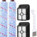 Brush Filter Replacement for Bissell CrossWave Floor and Area Rug Cleaner 3888A 2306A 1785 Serie, 2 Multi Surface Brush 1868 + 2 Filter 1866, Compare to Part 1608683,160-8683,1608684 (Blue 2 pack)