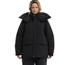 NOMADIKA Oversize Waterproof Ski Jacket Thick Snow Coats with Detachable Hood Winter Skiing Snowboard Jackets for Women Men (XL, Black)