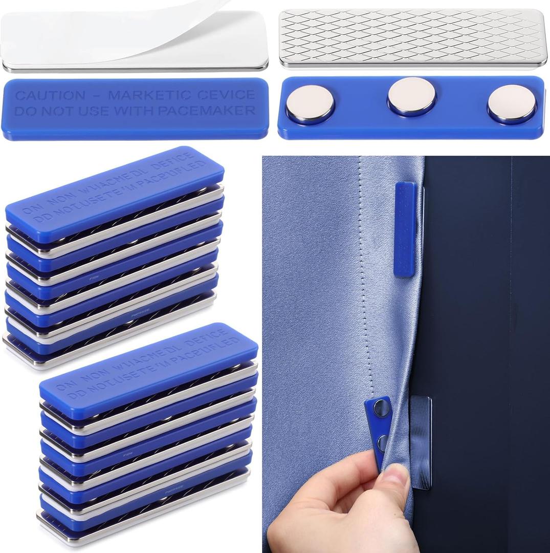 48 Pairs Outdoor Curtain Weights, Waterproof Outdoor Curtain Magnets for Heavy Wind, Patio, Mosquito, Cabana, Gazebo, Flags, Indoor(Blue)