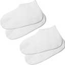 2 Pairs Waterproof Shoe Covers, Reusable Silicone Non Slip Rain Shoe Covers for Women and Men, Clear Waterproof Boot Covers for Outdoor Rainy Muddy Days (Medium Size)