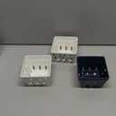 Ceramic Berry Basket, Farmhouse Colander, Farmers Market square Bowl. Rustic Kitchen decor fruit bowls, Fruit Baskets, Bleu White and Blueberry pattern Stoneware Harvest Bowls Set of 3