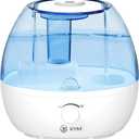 KVM Ultrasonic Cool Mist Humidifier, Quiet Air Humidifiers for Bedroom, Nursery, Office, & Indoor Plants, 360 Rotation Nozzle & 2L Water Tank & Night Light