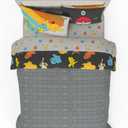 Pokemon Bedding Set, Full Size 7 Piece Set Kids Super Soft Cozy Reversible Comforter and Sheet Set with Sham, (100% Officially Licensed Product) by Franco