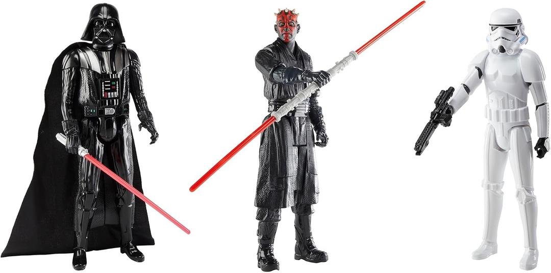 STAR WARS Clash of The Dark Side, 12-Inch Action Figure Set, 3-Pack of Figures & 4 Accessories, Toys for Kids Ages 4 and Up, 30 cm