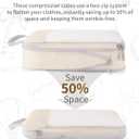 Compression Packing Cubes for Travel 8 Set Travel Organizer Bags Compression Cubes Bags Suitcase Packing Organizer Luggage Organizer Bags with Toiletries Bag and Shoe Bag Travel Essentials Beige