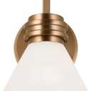 Kichler Farum 9.5 Inch 1 Light Wall Sconce with Opal Glass in Champagne Bronze, for Fireplace, Kitchen, Bedroom, Hallway, or Vanity, (7.25" W x 9.5" H), 55153CPZ