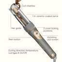 INFINITI PRO CONAIR Curl Secret Automatic Curling Iron, -inch Curling Iron Barrel, Automatic Hair Curler for All Hair Types and Lengths, Dual Voltage for Worldwide Travel, Gray/Gold