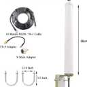 Omni-Directional 5G 4G LTE Antenna ts9 SMA/Outdoor WiFi Long Range/Cell Phone Antenna 698-3800MHz 12dBi for Modem/Router/Cell Signal Booster
