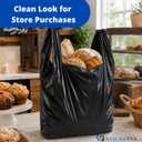 Black Unprinted HDPE Bags, 20" x 10" x 36", 22 Micron, 100 Count