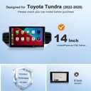 2024 Tundra Screen Protector for 2022-2026 Tundra/Sequoia 3rd Gen 14 inch Touchscreen for 2024 Toyota Tundra Accessories Anti-Scratch Tempered Glass Protective Film