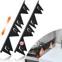 Stainless Steel Stove Gap Covers (2PCS),Stove Gap Filler,Range Trim Kit,Stove Gap Guard for Kitchen Oven Between Stovetop and Counter,Easy Clean Heat Resistant,Adjustable Length 13.8'' to 27.5'',Black