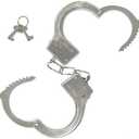 NOVELTY GIANT WWW.NOVELTYGIANT.COM Western Handcuffs Role Play Police Cowboy Sheriff Costume Accessory Toys Includes Two Keys with Safety Quick Release