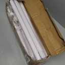 White Extra Long Curtain Rod 30 to 240 inch, Heavy Duty Curtain Rods for Windows with Modern End Caps, 1 inch Drapery Rods Set for Outdoor Patio, Adjustable Curtain Rod for Room