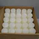 Housecret 50 Pack 2" D x 3" H (20 Hour Burn Time) White Unscented Votive Candles, Hand Poured Wax Candle Ideal Gifts for Weddings Birthdays Christmas Holidays Party