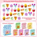 Jumlys Valentines Day Cards for Kids School, 32 Packs Cute Dessert Squeeze Toys, Valentine Day Party Favors for Boys Girls, Ideal Exchange Cards for Classroom