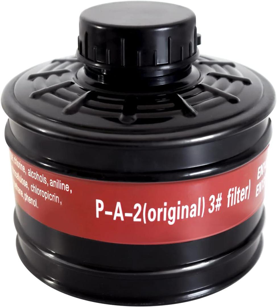 40mm Gas Mask Filters - Full Face Respirator Mask Cartridge for Organic Vapor, Paint, Spray, Dust, Epoxy Resin, Welding