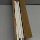 KAMANINA Curtain Rods No Drilling for Windows 32 to 86 Inches, 5/8 Inch No Drill Renter Friendly Curain Rod without Drilling with 3M Adhesive Brackets, White