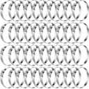 40 Pcs 3 inch Hose Clamp Adjustable Stainless Steel Hose Clamps Worm Gear Clamps Adjustable 72-95mm Range, Worm Drive Clamp for Automotive, Water Pipe, Hoses Clip