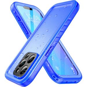SPORTLINK Compatible with iPhone 13 Pro Waterproof Shockproof Case with Built in Screen Protector - Full Body Heavy Duty Dustproof Rugged 360 Full Sealed Protective Cover 6.1 Inch (Blue) (for iPhone 13 Pro)