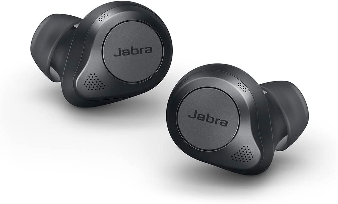 Jabra Elite 85t True Wireless Bluetooth Earbuds, Grey – Advanced Noise-Cancelling Earbuds for Calls & Music with Charging Case and 2 Wireless Charging Pads