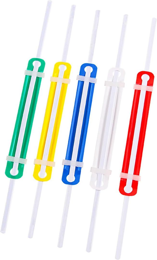 Metal File Fastener, 100 Pcs Metal and Plastic 3.5 Inch 2 Hole Paper Clips for Loose-Leaf and Office (100)