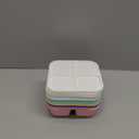 5 Pcs Bento Snack Containers, Reusable 4 Compartment Divided Food Storage Containers, Divided Lunchable Container for School, Work and Travel (5 Color) (White Lids)