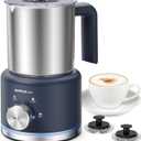 SIMPLETASTE Milk Frother, 4 in 1 Electric Milk Steamer, 16.91oz/500ml Automatic Warm and Cold Foam Frother for Coffee, Latte, Macchiato, Cappuccino, Hot Chocolate, Easy to Clean