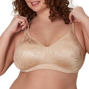 Playtex Women's Wireless Bra, Ultimate Lift, Moisture-Wicking, Single or 2-Pack (46B, Nude)