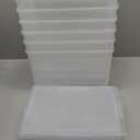 Simplify Storage Bins with Lids | Dimensions: 13.23"x 7.5"x 4.5" |6 Pack| Stackable | Nestable Bins | Great for Clothing | Books | Household Items | Shoes | Home Organization | Clear.