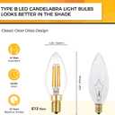 Hizashi E12 Candelabra Bulb 40 Watt 90+CRI LED Chandelier Light Bulb Dimmable, B10 LED Candelabra Light Bulbs, 4W, 450LM 2700K Warm White, Candle Light Bulbs, UL Listed, 24 Pack