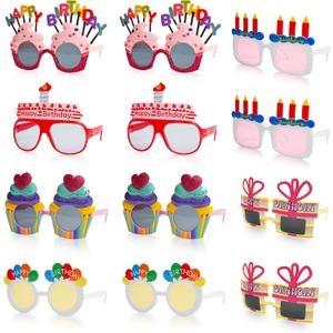 Funny Sunglasses & Costume Masks for Birthday Parties, Multi-Shaped Novelty Shades to Add Humor to Any Festivity