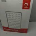 QPAU Twin Size Air Mattress Camping Pad  9 Thick R810 Insulated Inflatable Mattress with Foam Comfort & Foot Pump, Twin Air Mattress for Camping, Road Trips, and Home Guests (Single)