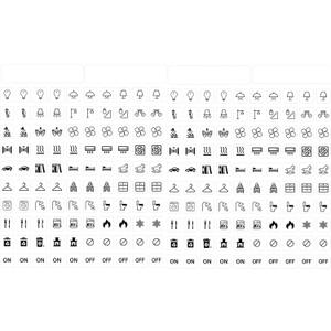 200PCS Black Light Switch Labels Stickers, Durable Clear Switch IDs for Fan Heater Bed Bathroom Kitchen Garage Laundry Room, Light Switch Labels for Home, Office, School, Hotel