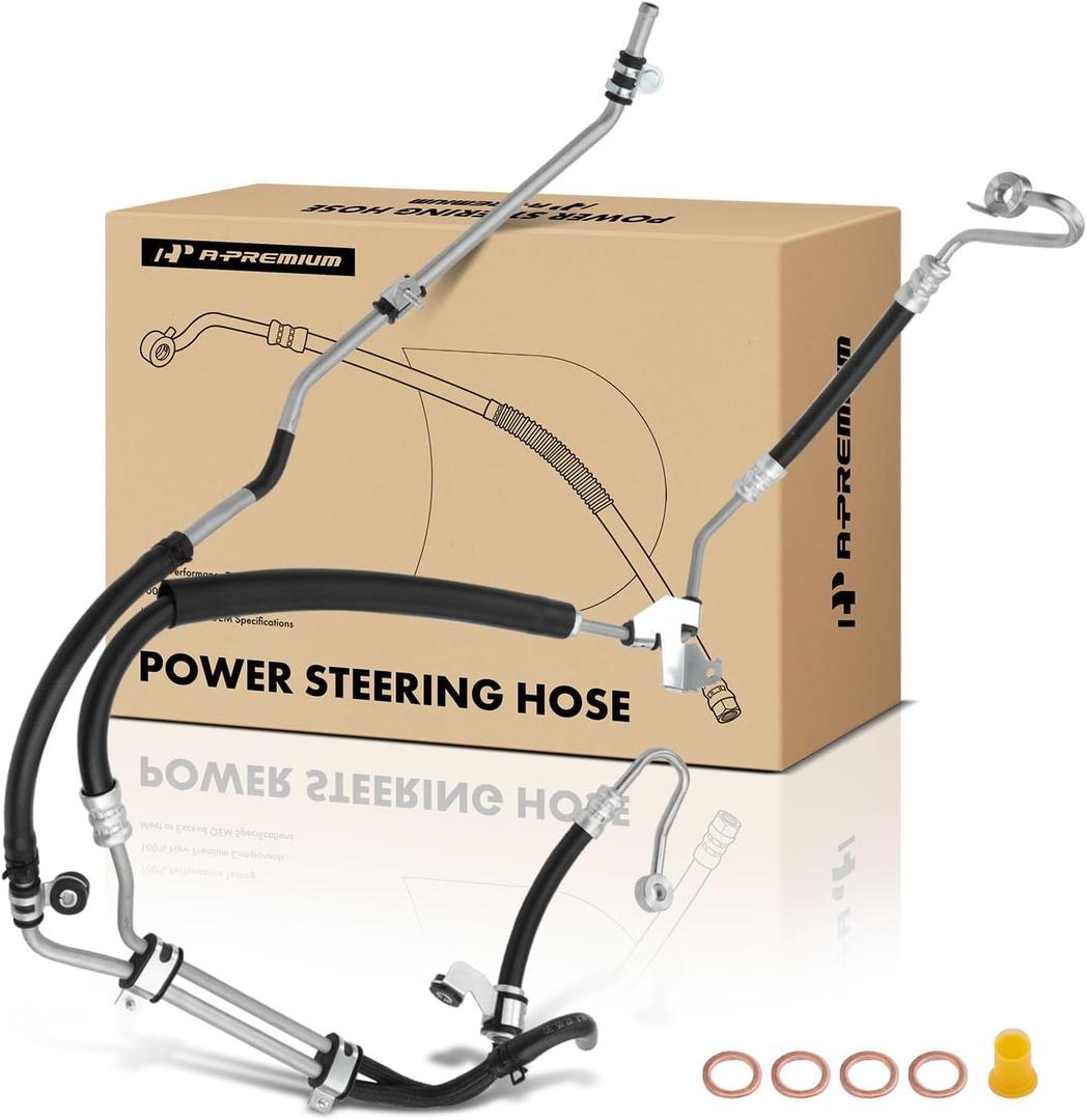 A-Premium Power Steering Pressure & Return Hose Line Assembly Compatible with Mazda 3 2007 2008 2009, L4 2.3L, Pump to Rack/Gear to Reservoir/Cooler