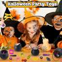 252 PCS Halloween Party Favors for Kids32 Pack Prefilled Cauldrons with Bulk Toys, Trick or Treat Alternatives for Boys and Girls, Halloween Goodie Bag Fillers, Classroom Prizes
