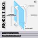 MorningRo Offset Door Pull Commercial Door Handle 10" Center to Center Aluminum 90 Degree 1" Diameter Through Bolt Mounting for 1-3/4" Gate, Clear Anodized Finish
