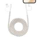 4 in 1 USB C Cable 6FT 2M Beaded Multi Charging Cable [MFi Certified] Pearl iPhone Charger Cord USB A/Type C to Type C/iPhone Multi Fast Charger Cable for iPhone 17 16 15 14 Pro Max for Galaxy S25 S24 (White Round Beaded)
