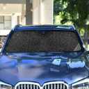 Black Leopard Car Windshield Sun Shade Animal Skin Print Foldable UV Ray Sun Visor Protector Sunshade to Keep Your Vehicle Cool (51" x 27.6")