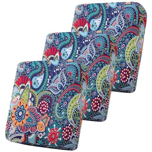 Smiry Printed Couch Cushion Covers, Stretch Soft Couch Covers for Sofa, Washable Non-Slip Sofa Slipcover Furniture Protector for Indoor and Outdoor (1 Pack, Blue Green)