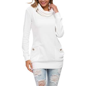 levaca Womens Long Sleeve Oversizes Pullover Side Loose Fall Casual Split Tunic Tops M