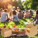 30 Pack 9x6x6 Large Gable Gift Boxes Brown Kraft Party Treat Boxes Disposable Lunch Box Togo for Treats Meals Cookies Favors Goodies Gifting Baked Goods