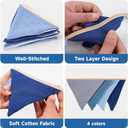 GCQQ Pennant Banner Flags 12Pcs Blue Nursery Triangle Bunting Garland 9Ft Fabric Light Blue Baby Shower Pennant Banner Garlands for Boy Kids Bed Toddler Play Room Nursery Wall Birthday Decor